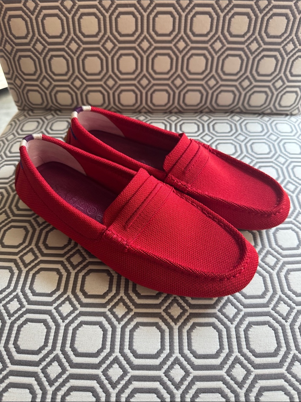 Rothy’s red loafers.